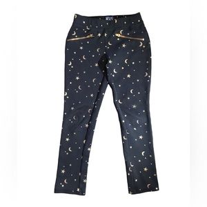 Adorable Black Leggings with Gold Stars & Moons by Children’s Place Size 6X/7